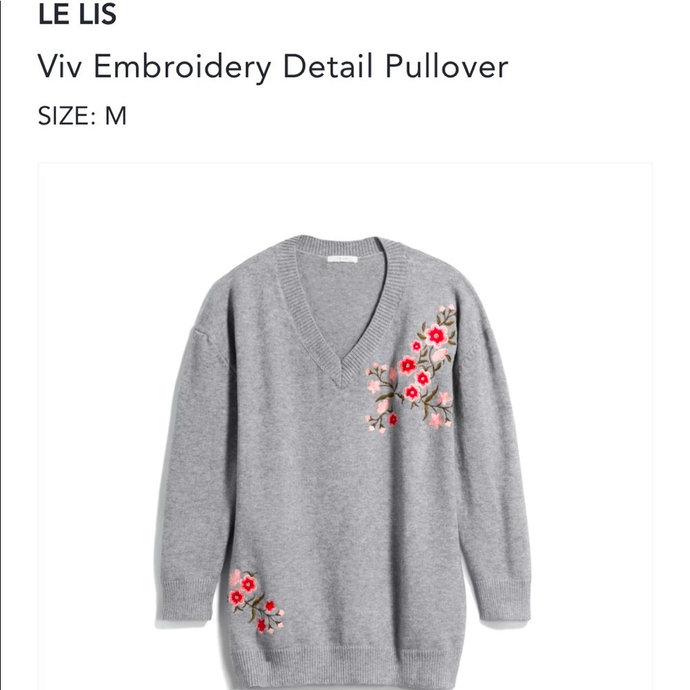 Le Lis Viv Embroidery Detail Pullover